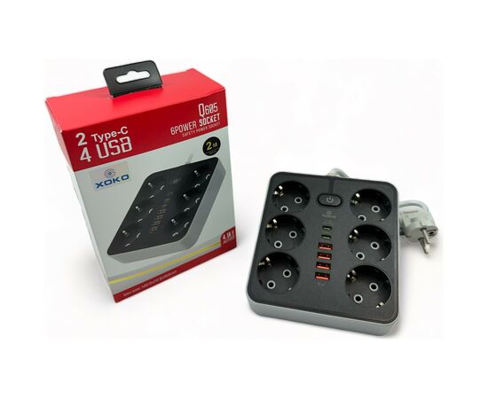 Сетевой фильтр питания XoKo XK-SP-6-4-2-BK, изображение 2 Сетевой фильтр питания XoKo XK-SP-6-4-2-BK, изображение 2