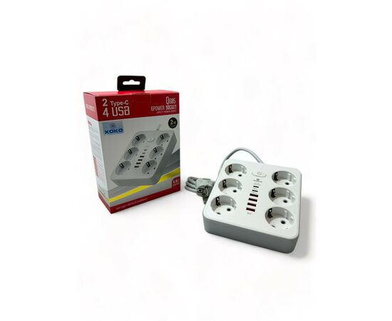 Сетевой фильтр питания XoKo XK-SP-6-4-2-WH, изображение 2 Сетевой фильтр питания XoKo XK-SP-6-4-2-WH, изображение 2
