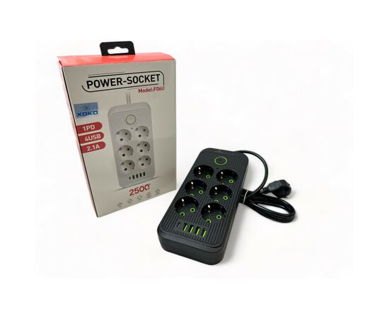 Сетевой фильтр питания XoKo XК-SP6-4-1-BK, изображение 2 Сетевой фильтр питания XoKo XК-SP6-4-1-BK, изображение 2