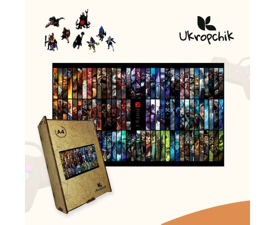 Пазл Ukropchik деревянный DotA А4 в коробке с набором-рамкой (DotA A4), изображение 5 Пазл Ukropchik деревянный DotA А4 в коробке с набором-рамкой (DotA A4), изображение 5