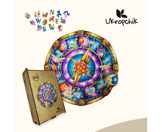 Пазл Ukropchik деревянный Зодиак А3 в коробке с набором-рамкой (Zodiac A3), изображение 5 Пазл Ukropchik деревянный Зодиак А3 в коробке с набором-рамкой (Zodiac A3), изображение 5