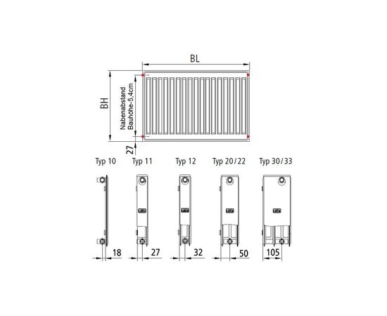 Радиатор стальной Kermi Therm-X2 Profil-K, FKO, 22 тип, 500x1300мм (FK0220513W02), изображение 4 Радиатор стальной Kermi Therm-X2 Profil-K, FKO, 22 тип, 500x1300мм (FK0220513W02), изображение 4