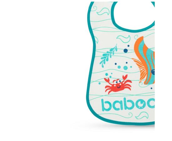 Слюнявчик Baboo хлопковый Sea Life, 3+ месяцев (белый) (11-010), изображение 2 Слюнявчик Baboo хлопковый Sea Life, 3+ месяцев (белый) (11-010), изображение 2
