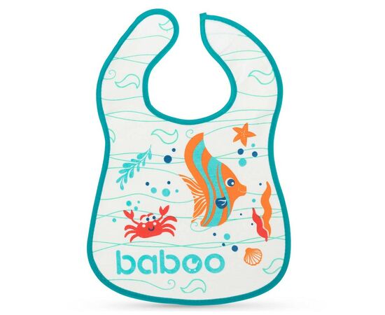 Слинявчик Baboo бавовняний Sea Life, 3+ місяців (білий) (11-010)