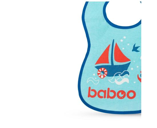 Слюнявчик Baboo хлопковый Marine, 3+ месяцев (синий) (11-011), изображение 2 Слюнявчик Baboo хлопковый Marine, 3+ месяцев (синий) (11-011), изображение 2