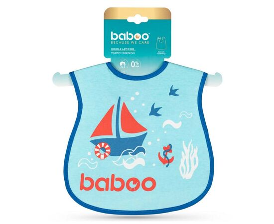 Слюнявчик Baboo хлопковый Marine, 3+ месяцев (синий) (11-011), изображение 4 Слюнявчик Baboo хлопковый Marine, 3+ месяцев (синий) (11-011), изображение 4