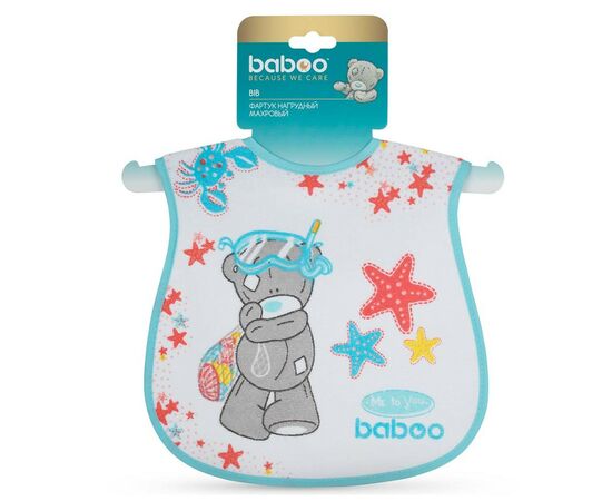 Слюнявчик Baboo хлопчатобумажный Me to You, 3+ месяцев (белый) (11-100), изображение 4 Слюнявчик Baboo хлопчатобумажный Me to You, 3+ месяцев (белый) (11-100), изображение 4