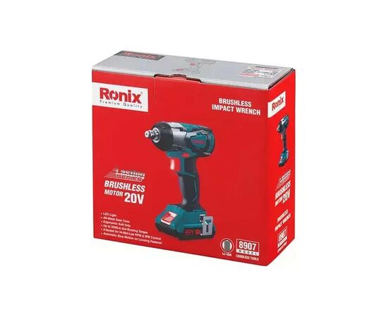 Гайковерт Ronix ударный аккумуляторный 20В, (без АКБ и ЗУ) (8907), изображение 7 Гайковерт Ronix ударный аккумуляторный 20В, (без АКБ и ЗУ) (8907), изображение 7