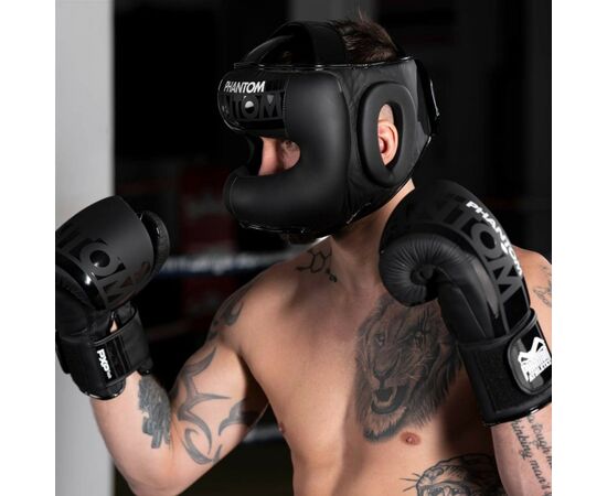 Боксерский шлем Phantom APEX Face Saver Black (PHHG2029), изображение 5 Боксерский шлем Phantom APEX Face Saver Black (PHHG2029), изображение 5