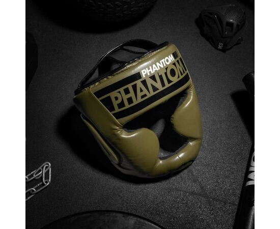 Боксерский шлем Phantom APEX Full Face Army Green (PHHG2402), изображение 5 Боксерский шлем Phantom APEX Full Face Army Green (PHHG2402), изображение 5