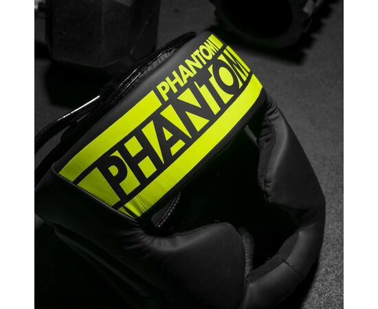 Боксерский шлем Phantom APEX Full Face Neon One Size Black/Yellow (PHHG2303), изображение 4 Боксерский шлем Phantom APEX Full Face Neon One Size Black/Yellow (PHHG2303), изображение 4