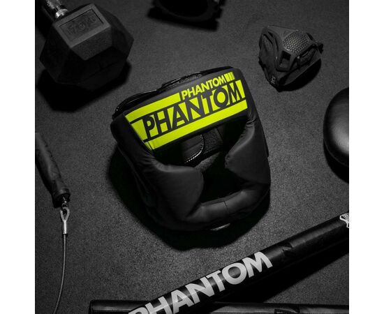 Боксерский шлем Phantom APEX Full Face Neon One Size Black/Yellow (PHHG2303), изображение 5 Боксерский шлем Phantom APEX Full Face Neon One Size Black/Yellow (PHHG2303), изображение 5