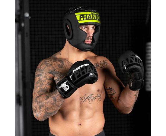 Боксерский шлем Phantom APEX Full Face Neon One Size Black/Yellow (PHHG2303), изображение 8 Боксерский шлем Phantom APEX Full Face Neon One Size Black/Yellow (PHHG2303), изображение 8