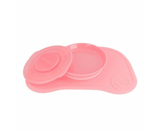 Набір дитячого посуду Twistshake Pastel Pink килимок з тарілкою (78129)