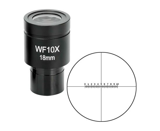 Окуляр для микроскопа Sigeta WF 10x/18мм (мікрометричний) (65179), изображение 3 Окуляр для микроскопа Sigeta WF 10x/18мм (мікрометричний) (65179), изображение 3