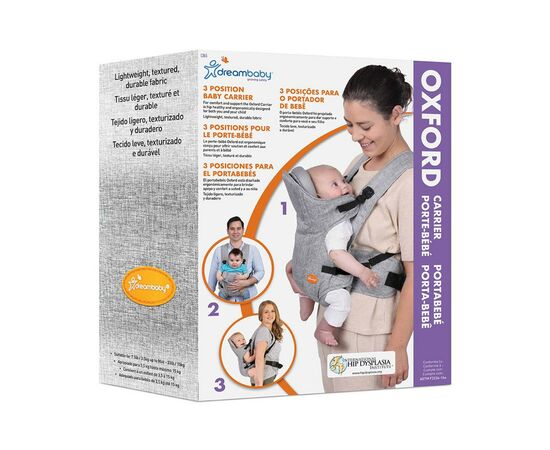 Рюкзак-переноска DreamBaby Oxford Denim Grey (G265), изображение 2 Рюкзак-переноска DreamBaby Oxford Denim Grey (G265), изображение 2