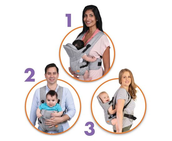 Рюкзак-переноска DreamBaby Oxford Denim Grey (G265), изображение 3 Рюкзак-переноска DreamBaby Oxford Denim Grey (G265), изображение 3