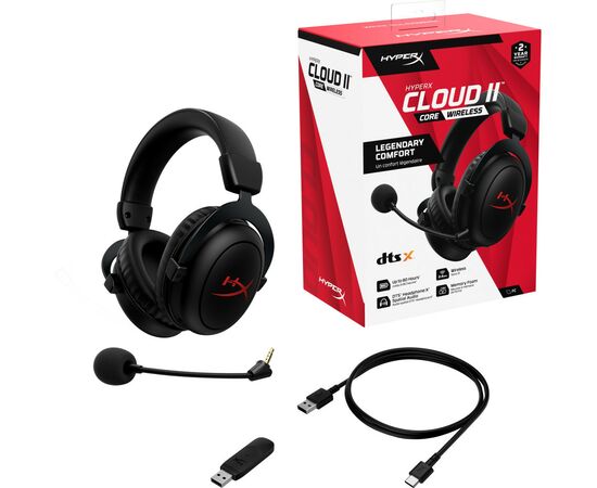 Наушники HyperX Cloud II Core Wireless Black (6Y2G8AA), изображение 7 Наушники HyperX Cloud II Core Wireless Black (6Y2G8AA), изображение 7