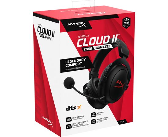Наушники HyperX Cloud II Core Wireless Black (6Y2G8AA), изображение 8 Наушники HyperX Cloud II Core Wireless Black (6Y2G8AA), изображение 8