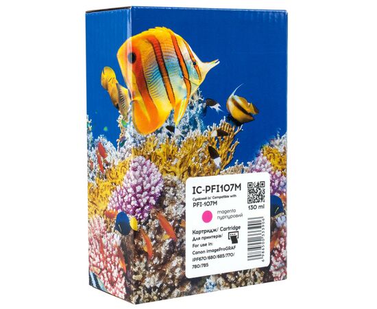 Картридж Barva Canon PFI-107M (6707B001) 130 мл, Magenta (IC-PFI107M)