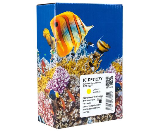 Картридж Barva Canon PFI-107Y (6708B001) 130 мл, Yellow (IC-PFI107Y)
