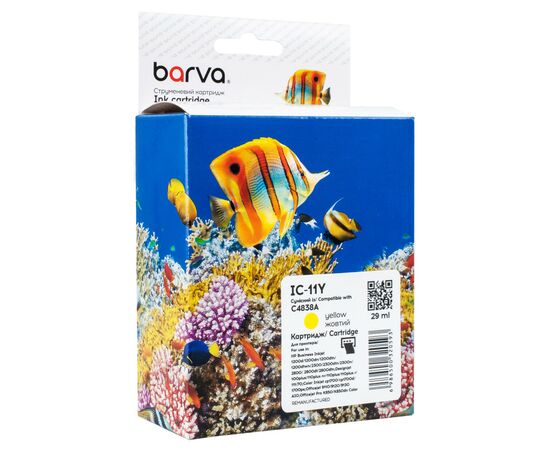 Картридж Barva HP 11 (C4838A) 2550 арк, Yellow (IC-11Y)