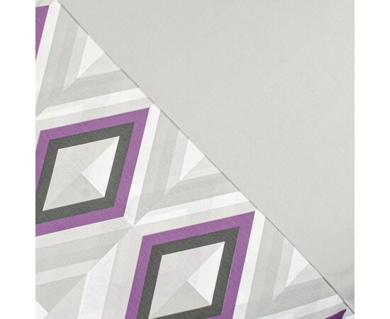 Постельное белье Home Line Калейдоскоп фиолетовый/гл. св. серый бязь полуторный (174456), изображение 2 Постельное белье Home Line Калейдоскоп фиолетовый/гл. св. серый бязь полуторный (174456), изображение 2