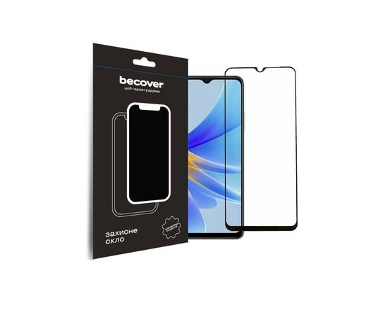 Стекло защитное BeCover Oppo A17/A17k 4G Black (709774)