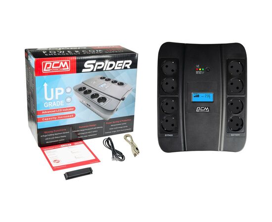 Источник бесперебойного питания Powercom SPD-1100U LCD, 605W (SPD-1100U.LCD), изображение 6