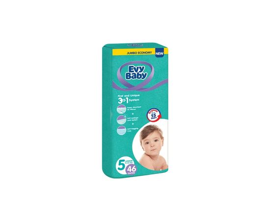 Підгузки Evy Baby Junior Jumbo 11-25 кг 46 шт (8683881000288)
