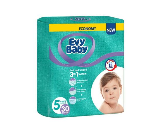 Подгузники Evy Baby Junior Twin 11-25 кг 30 шт (8683881000219)