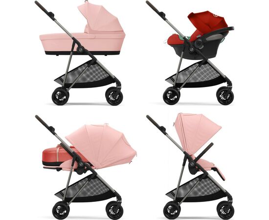 Коляска Cybex Melio Hibiscus Red (с бампером) (522002655), изображение 8 Коляска Cybex Melio Hibiscus Red (с бампером) (522002655), изображение 8