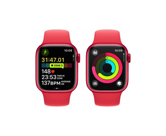 Смарт-годинник Apple Watch Series 9 GPS 41mm (PRODUCT)RED Aluminium Case with (PRODUCT)RED Sport Band - M/L (MRXH3QP/A), зображення 8