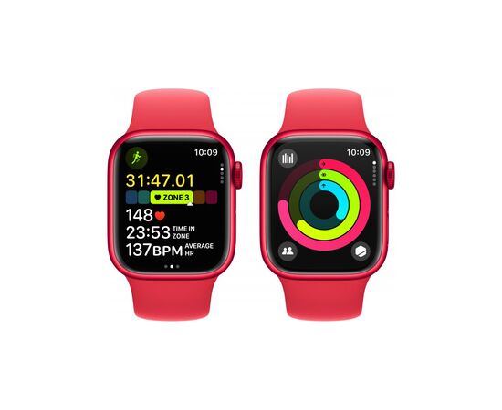 Смарт-годинник Apple Watch Series 9 GPS 45mm (PRODUCT)RED Aluminium Case with (PRODUCT)RED Sport Band - M/L (MRXK3QP/A), зображення 8