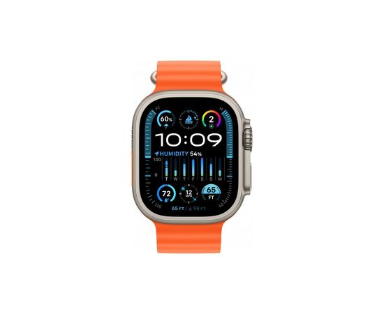 Смарт-годинник Apple Watch Ultra 2 GPS + Cellular, 49mm Titanium Case with Orange Ocean Band (MREH3UL/A), зображення 2 Смарт-годинник Apple Watch Ultra 2 GPS + Cellular, 49mm Titanium Case with Orange Ocean Band (MREH3UL/A), зображення 2