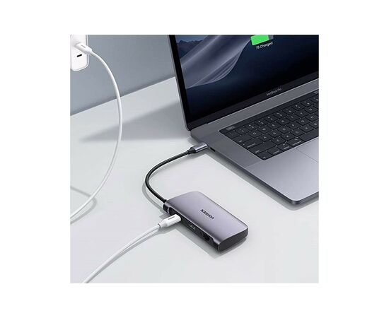Концентратор Ugreen USB3.0 Type-C to USB 3.0x2/HDMI/RJ45/SD/TF/PD CM212 gray (50852), изображение 7 Концентратор Ugreen USB3.0 Type-C to USB 3.0x2/HDMI/RJ45/SD/TF/PD CM212 gray (50852), изображение 7