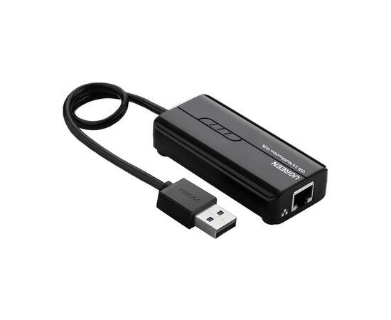 Концентратор Ugreen USB 3.0 Type A to 3xUSB 2.0 + RJ45 1000M Ethernet black (20264), изображение 2 Концентратор Ugreen USB 3.0 Type A to 3xUSB 2.0 + RJ45 1000M Ethernet black (20264), изображение 2