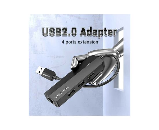 Концентратор Vention USB 2.0 to 3хUSB 2.0 + RJ45 100M Ethernet (CHPBB), изображение 2 Концентратор Vention USB 2.0 to 3хUSB 2.0 + RJ45 100M Ethernet (CHPBB), изображение 2