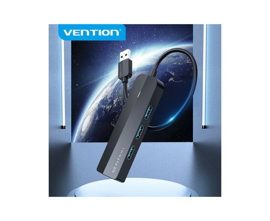 Концентратор Vention USB 3.0 to 3хUSB 3.0/RJ45 Gigabit black (CHNBB), изображение 2 Концентратор Vention USB 3.0 to 3хUSB 3.0/RJ45 Gigabit black (CHNBB), изображение 2