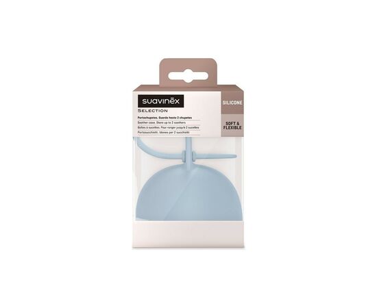 Контейнер для пустышек Suavinex Colour Essence, силиконовый, голубой (401537), изображение 3 Контейнер для пустышек Suavinex Colour Essence, силиконовый, голубой (401537), изображение 3