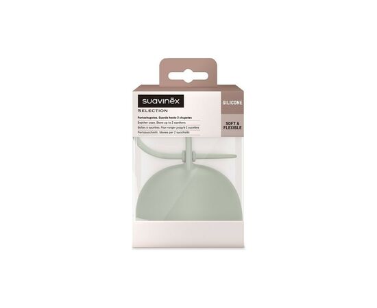 Контейнер для пустышек Suavinex Colour Essence силиконовый, зеленый (401536), изображение 3 Контейнер для пустышек Suavinex Colour Essence силиконовый, зеленый (401536), изображение 3
