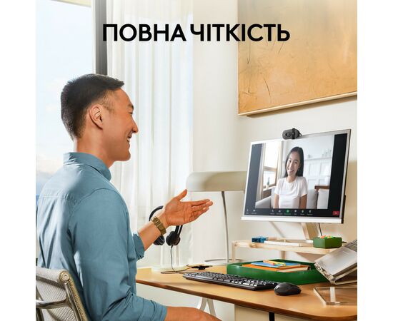 Веб-камера Logitech Brio 100 Full HD Graphite (960-001585), изображение 2 Веб-камера Logitech Brio 100 Full HD Graphite (960-001585), изображение 2