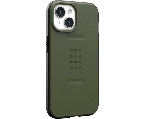 Чехол для мобильного телефона UAG Apple iPhone 15 Civilian Magsafe, Olive Drab (114287117272), изображение 3 Чехол для мобильного телефона UAG Apple iPhone 15 Civilian Magsafe, Olive Drab (114287117272), изображение 3
