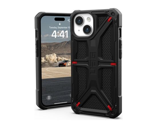 Чехол для мобильного телефона UAG Apple iPhone 15 Monarch, Kevlar Black (114289113940), изображение 10 Чехол для мобильного телефона UAG Apple iPhone 15 Monarch, Kevlar Black (114289113940), изображение 10