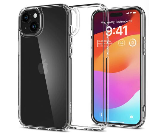 Чехол для мобильного телефона Spigen Apple iPhone 15 Crystal Hybrid Crystal Clear (ACS06483), изображение 2 Чехол для мобильного телефона Spigen Apple iPhone 15 Crystal Hybrid Crystal Clear (ACS06483), изображение 2