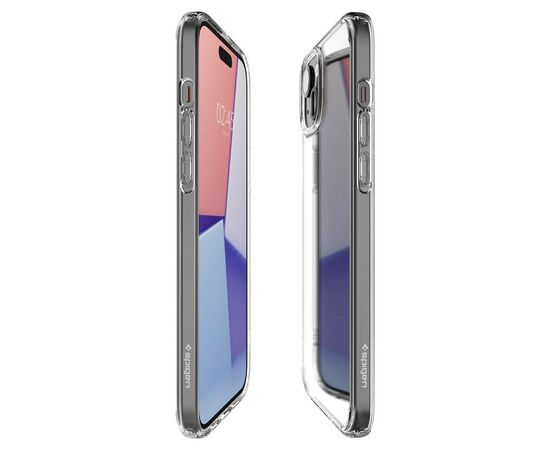 Чехол для мобильного телефона Spigen Apple iPhone 15 Crystal Hybrid Crystal Clear (ACS06483), изображение 4 Чехол для мобильного телефона Spigen Apple iPhone 15 Crystal Hybrid Crystal Clear (ACS06483), изображение 4