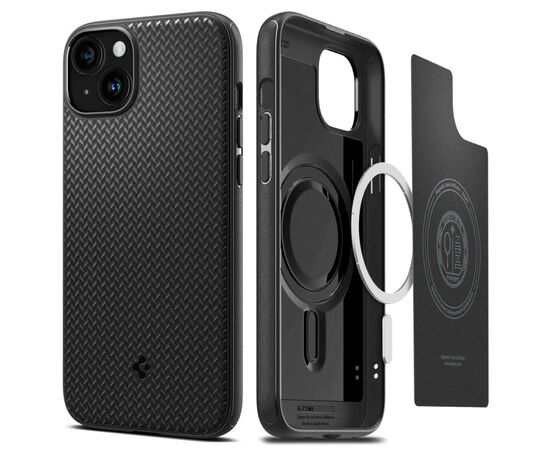 Чехол для мобильного телефона Spigen Apple iPhone 15 Mag Armor MagFit Matte Black (ACS06815), изображение 2 Чехол для мобильного телефона Spigen Apple iPhone 15 Mag Armor MagFit Matte Black (ACS06815), изображение 2