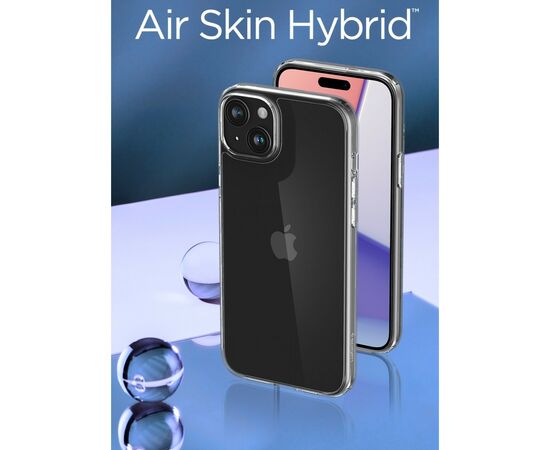Чехол для мобильного телефона Spigen Apple iPhone 15 Plus Air Skin Hybrid Crystal Clear (ACS06645), изображение 9 Чехол для мобильного телефона Spigen Apple iPhone 15 Plus Air Skin Hybrid Crystal Clear (ACS06645), изображение 9