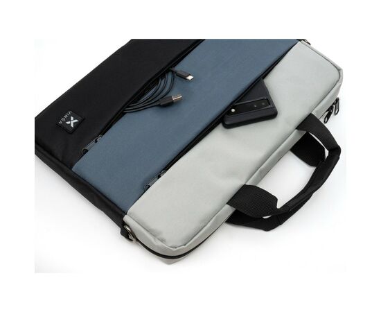 Сумка для ноутбука Vinga 15.6" NB1120 black/gray (NB1120BG), изображение 5 Сумка для ноутбука Vinga 15.6" NB1120 black/gray (NB1120BG), изображение 5