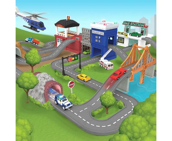 Игровой набор Driven Pocket Series Build-A-City Мега набор 140 деталей (WH1136Z), изображение 5 Игровой набор Driven Pocket Series Build-A-City Мега набор 140 деталей (WH1136Z), изображение 5